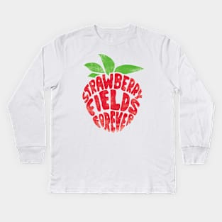 Strawberry Fields Forever Kids Long Sleeve T-Shirt